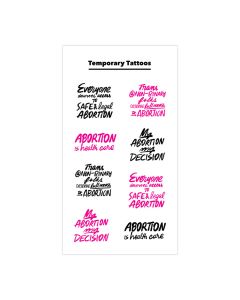 Bans Off Our Bodies Tattoo Sheet